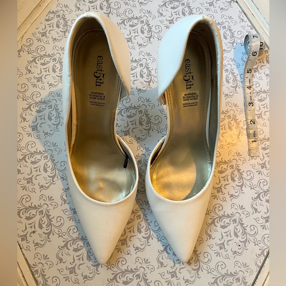 East 5th Elegant White Heels